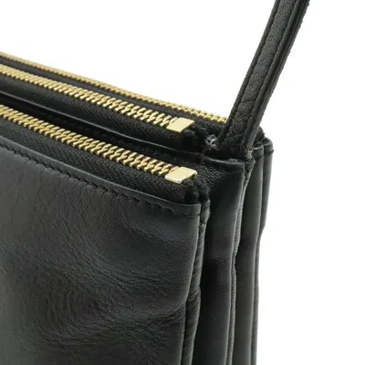 Pre-owned Celine Black Leather Pochette Shoulder Bag ()