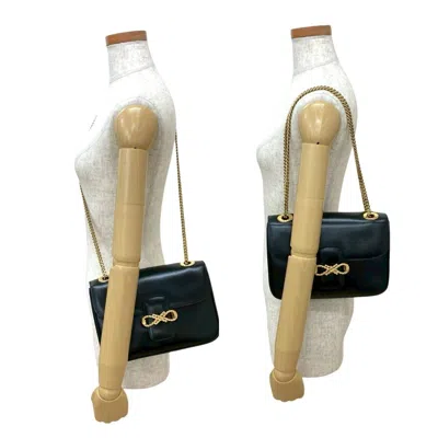 Pre-owned Celine Black Leather Pochette Shoulder Bag ()