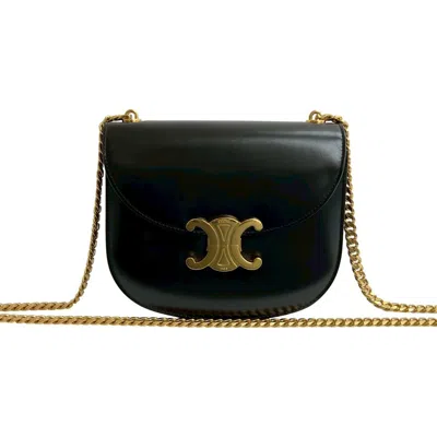 Pre-owned Celine Black Leather Pochette Shoulder Bag ()