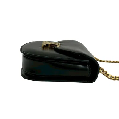 Pre-owned Celine Black Leather Pochette Shoulder Bag ()