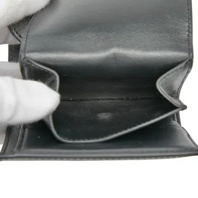 Pre-owned Celine Black Leather Wallet (tri-fold) ()