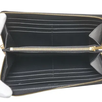 Pre-owned Celine Black Pvc Leather Long Wallet (bi-fold) ()