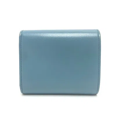 Pre-owned Celine Blue Leather Wallet (tri-fold) ()