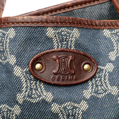 Pre-owned Celine Blue Denim Leather Shoulder Bag Tote Bag ()