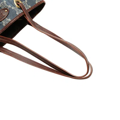 Pre-owned Celine Blue Denim Leather Shoulder Bag Tote Bag ()