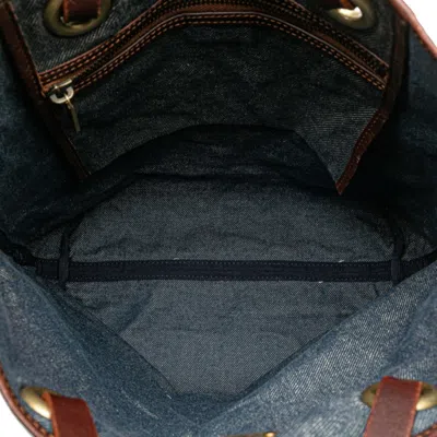 Pre-owned Celine Blue Denim Leather Shoulder Bag Tote Bag ()
