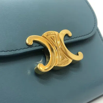 Pre-owned Celine Blue Leather Wallet (tri-fold) ()