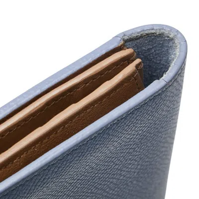 Pre-owned Celine Blue Grayish Leather Coin Purse/coin Case ()