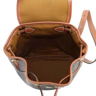 Pre-owned Celine Brown Canvas Leather Backpack ()