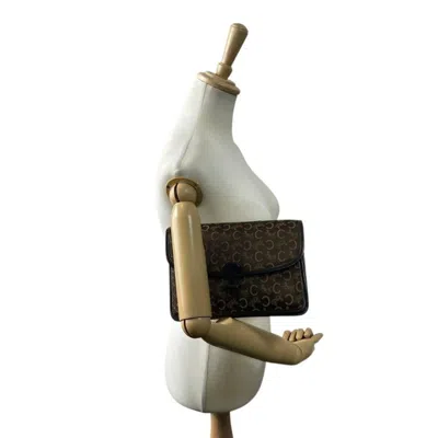 Pre-owned Celine Brown Canvas Leather Clutch Bag ()