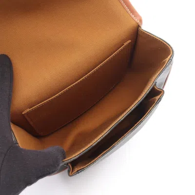 Pre-owned Celine Brown Coated Canvas Leather Shoulder Bag ()