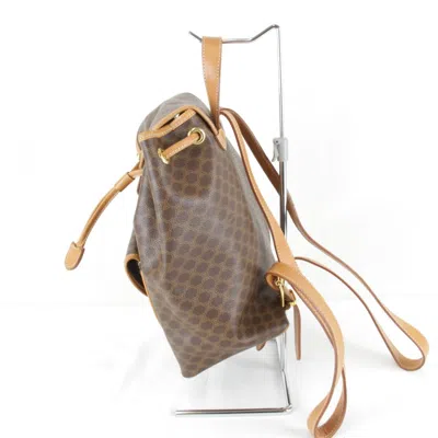 Pre-owned Celine Brown Coated Canvas Pvc Backpack ()