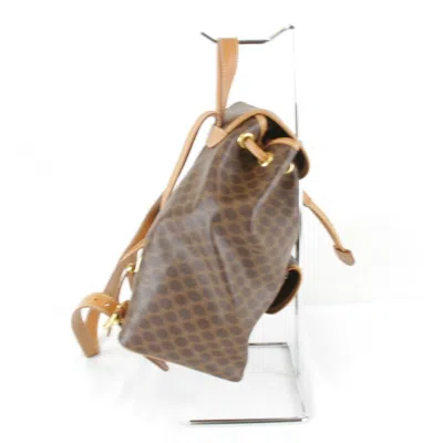 Pre-owned Celine Brown Coated Canvas Pvc Backpack ()