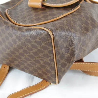 Pre-owned Celine Brown Coated Canvas Pvc Backpack ()