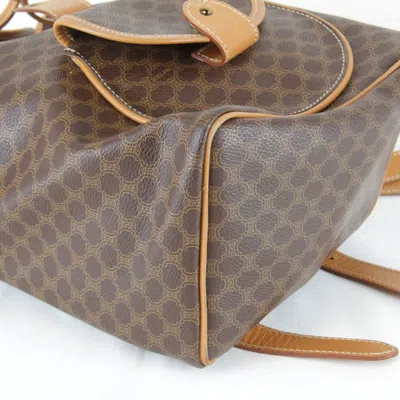 Pre-owned Celine Brown Coated Canvas Pvc Backpack ()