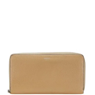 Pre-owned Celine Brown Leather Long Wallet (bi-fold) ()