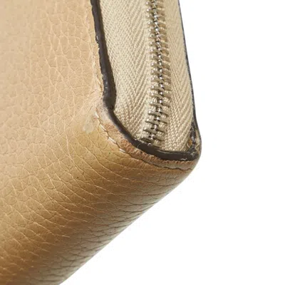 Pre-owned Celine Brown Leather Long Wallet (bi-fold) ()