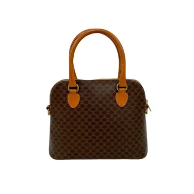 Pre-owned Celine Brown Leather Pvc Handbag Tote Bag ()