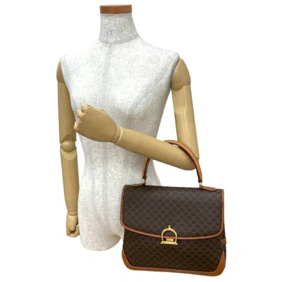 Pre-owned Celine Brown Leather Pvc Handbag Tote Bag ()