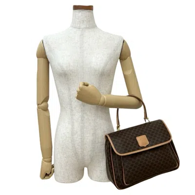 Pre-owned Celine Brown Leather Pvc Handbag Tote Bag ()