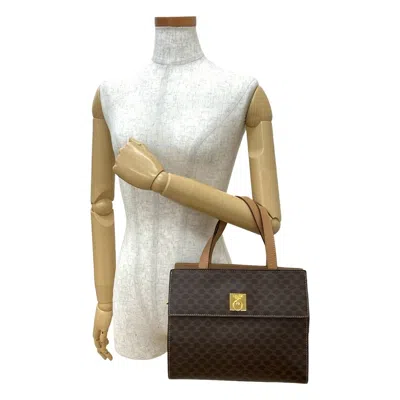 Pre-owned Celine Brown Leather Pvc Handbag Tote Bag ()