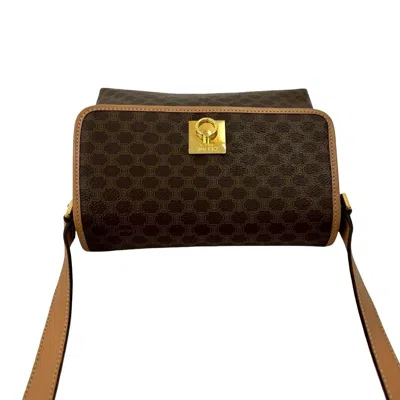 Pre-owned Celine Brown Leather Pvc Pochette Shoulder Bag ()