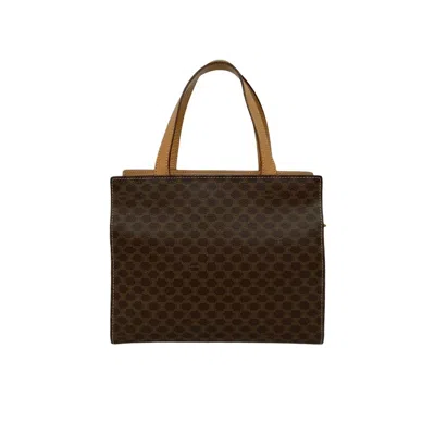 Pre-owned Celine Brown Leather Pvc Handbag Tote Bag ()
