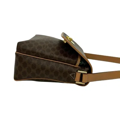 Pre-owned Celine Brown Leather Pvc Pochette Shoulder Bag ()