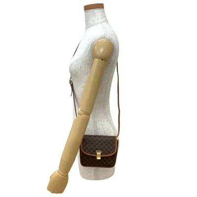 Pre-owned Celine Brown Leather Pvc Pochette Shoulder Bag ()