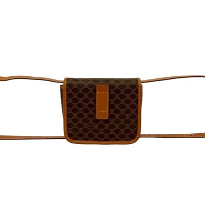 Pre-owned Celine Brown Leather Pvc Pochette Shoulder Bag ()