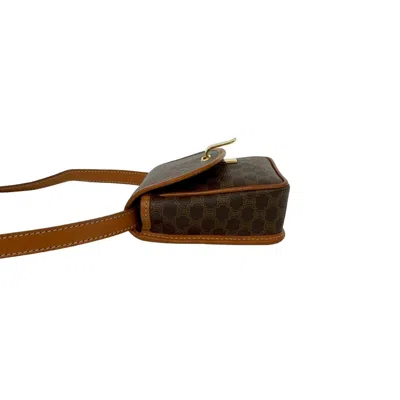 Pre-owned Celine Brown Leather Pvc Pochette Shoulder Bag ()