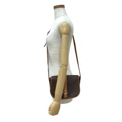 Pre-owned Celine Brown Leather Pvc Pochette Shoulder Bag ()