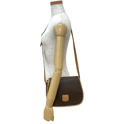 Pre-owned Celine Brown Leather Pvc Pochette Shoulder Bag ()