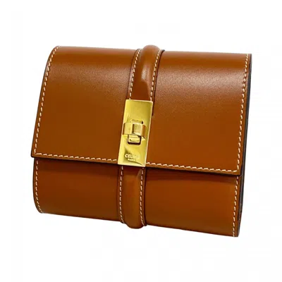 Pre-owned Celine Brown Leather Wallet (tri-fold) ()