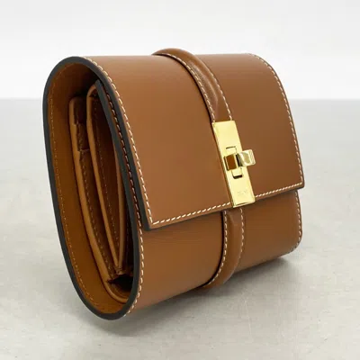 Pre-owned Celine Brown Leather Wallet (tri-fold) ()