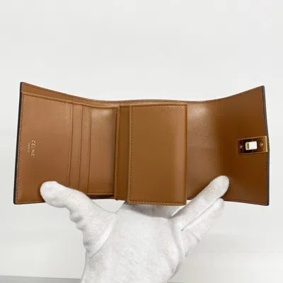 Pre-owned Celine Brown Leather Wallet (tri-fold) ()
