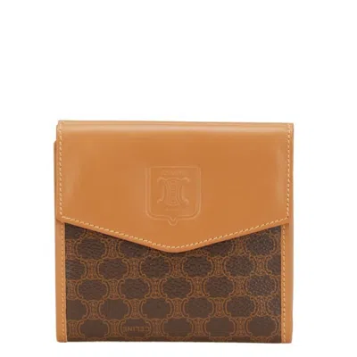 Pre-owned Celine Brown Pvc Leather Wallet (bi-fold) ()
