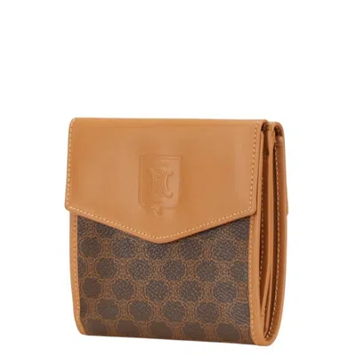 Pre-owned Celine Brown Pvc Leather Wallet (bi-fold) ()