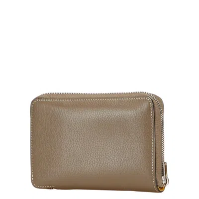 Pre-owned Celine Grayish Leather Wallet (bi-fold) ()