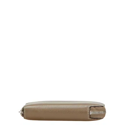 Pre-owned Celine Grayish Leather Wallet (bi-fold) ()