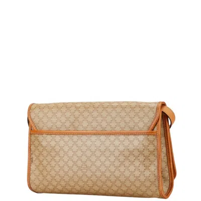 Pre-owned Celine Macadam Beige Brown Pvc Leather Shoulder Bag ()