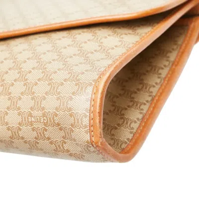 Pre-owned Celine Macadam Beige Brown Pvc Leather Shoulder Bag ()