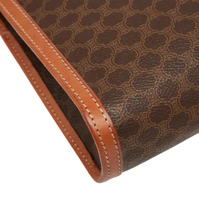 Pre-owned Celine Macadam Brown Clutch Bag ()