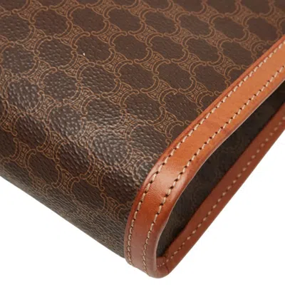 Pre-owned Celine Macadam Brown Clutch Bag ()