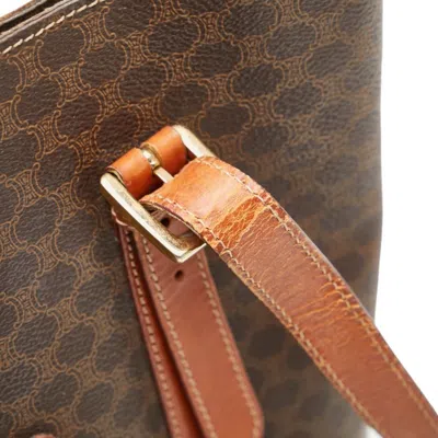 Pre-owned Celine Macadam Brown Pvc Leather Shoulder Bag Tote Bag ()