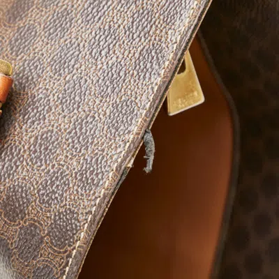 Pre-owned Celine Macadam Brown Pvc Leather Shoulder Bag Tote Bag ()