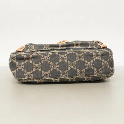 Pre-owned Celine Navy Orange Denim Shoulder Bag ()