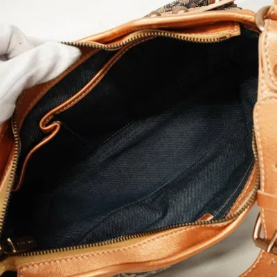Pre-owned Celine Navy Orange Denim Shoulder Bag ()