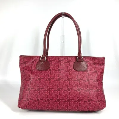 Pre-owned Celine Red Color Pvc Leather Shoulder Bag Tote Bag ()