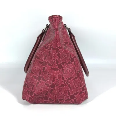 Pre-owned Celine Red Color Pvc Leather Shoulder Bag Tote Bag ()
